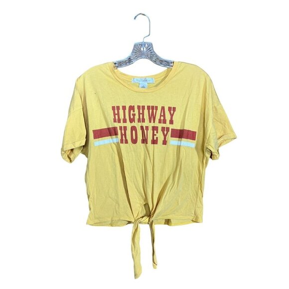 Youth in Revolt Tops - Youth In Revolt Women's Yellow Crop Top